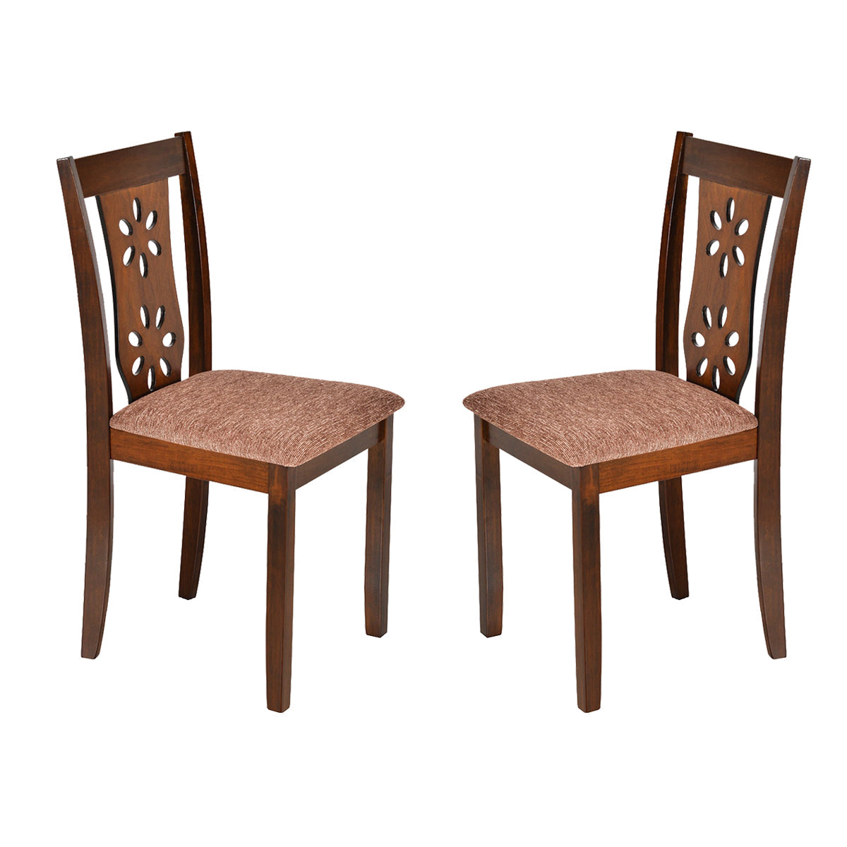 Nilkamal Sutlej Dining Chair Set of 2 (Antique Cherry)