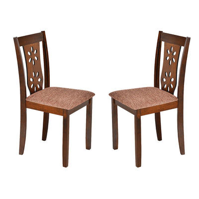 Nilkamal Sutlej Dining Chair Set of 2 (Antique Cherry)