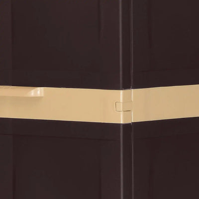 Nilkamal Freedom FMDR 1B Plastic Storage Cabinet with 1 Drawer (Weathered Brown / Biscuit) - Close Up View