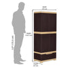 Nilkamal Freedom FMDR 1B Plastic Storage Cabinet with 1 Drawer (Weathered Brown / Biscuit) - Size In Centimeter