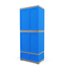 Nilkamal Freedom FMDR 1B Plastic Storage Cabinet with 1 Drawer (Deep Blue / Grey)
