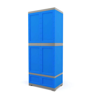 Nilkamal Freedom FMDR 1B Plastic Storage Cabinet with 1 Drawer (Deep Blue / Grey)