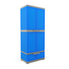 Nilkamal Freedom FMDR 1B Plastic Storage Cabinet with 1 Drawer (Deep Blue / Grey)