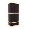 Nilkamal Freedom FMDR 1B Plastic Storage Cabinet with 1 Drawer (Weathered Brown / Biscuit) - Slight Side View 2