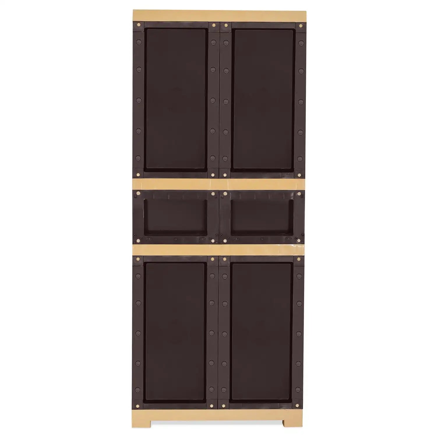 Nilkamal Freedom FMDR 1C Plastic Cabinet with 1 Drawer (Brown & Biscuit)