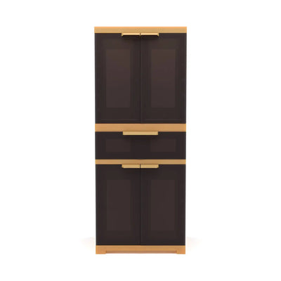 Nilkamal Freedom FMDR 1C Plastic Cabinet with 1 Drawer (Brown & Biscuit)