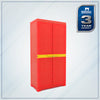 Nilkamal Freedom Mini Medium (FMM) Plastic Storage Cabinet (Bright Red / Yellow) - Slight Side View