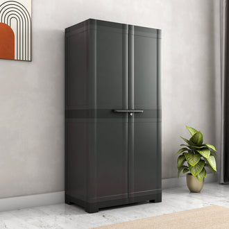 Nilkamal Freedom FMM Plastic Storage Cabinet (Charcoal Grey)