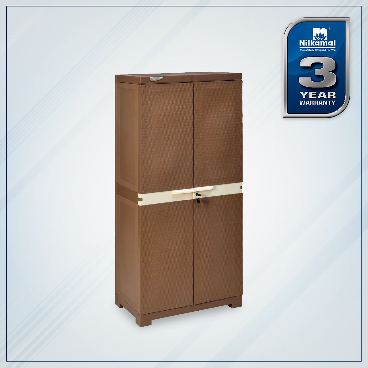 Nilkamal Freedom Mini Medium Cabinet (FMM) (Rust Brown / New Cream)
