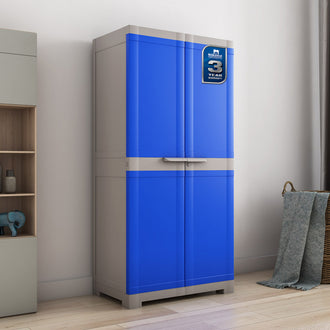 Nilkamal Freedom Mini Medium (FMM) Plastic Storage Cabinet (Deep Blue / Grey)