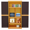 Nilkamal Freedom Mini Medium (FMM) Plastic Storage Cabinet (Weathered Brown / Biscuit) - Front Storage View