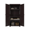 Nilkamal Freedom FMM Plastic Storage Cabinet (Weather Brown) - Open Front Storage View