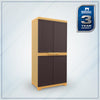Nilkamal Freedom Mini Medium (FMM) Plastic Storage Cabinet (Weathered Brown / Biscuit) - Slight Side View