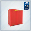 Nilkamal Freedom Mini Small (FMS) Plastic Storage Cabinet (Bright Red / Yellow) - Slight Side View