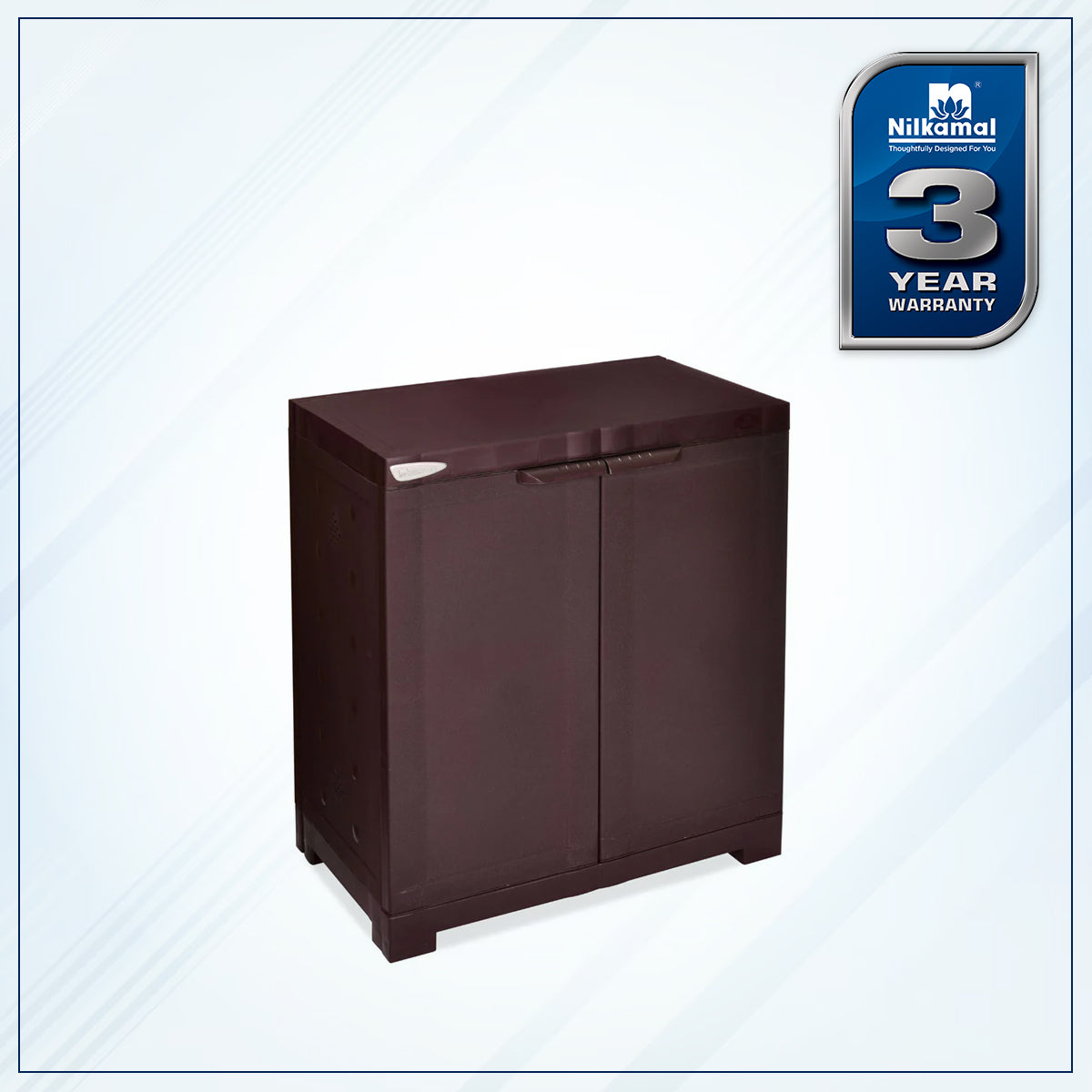 Nilkamal Freedom Mini 09 (FMSC09) Plastic Shoe Cabinet (Weather Brown)