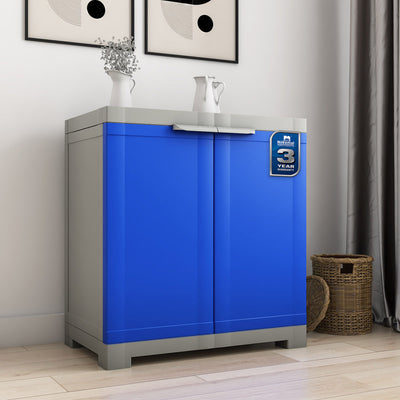 Nilkamal Freedom Mini Small (FMS) Plastic Storage Cabinet (Deep Blue / Grey)