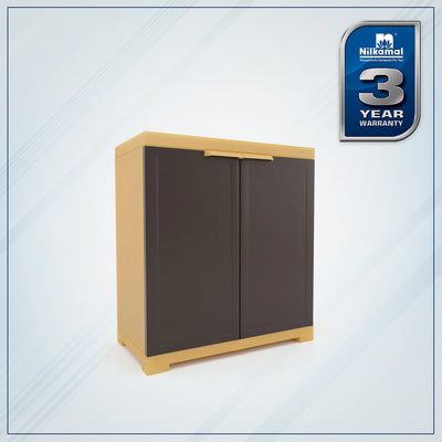 Nilkamal Freedom Mini Small (FMS) Plastic Storage Cabinet (Weathered Brown / Biscuit)