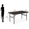 Nilkamal Festive 4 ft Foldable Rectangle Table (Brown)