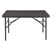 Nilkamal Festive 4 ft Foldable Rectangle Table (Brown)