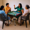 Nilkamal Orchid Mahjong Table and Captain Chair Set (Rust Brown)