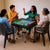 Nilkamal Orchid Mahjong Table and Captain Chair Set (Rust Brown)