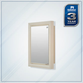 Nilkamal Gem Plastic Cabinet with Mirror (Ivory)
