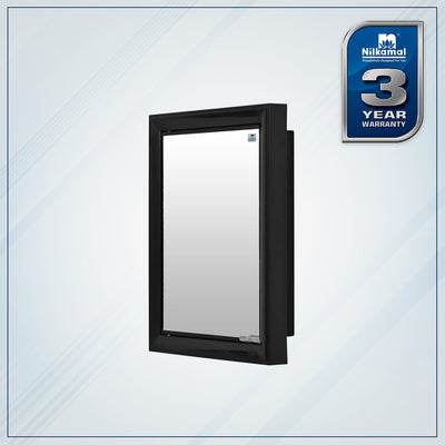Nilkamal Gem Plastic Cabinet with Mirror (Black)