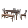 Nilkamal Gem 6 Seater Dining Set With Bench (Cappuccino)