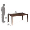 Nilkamal Gem 6 Seater Dining Table (Brown)