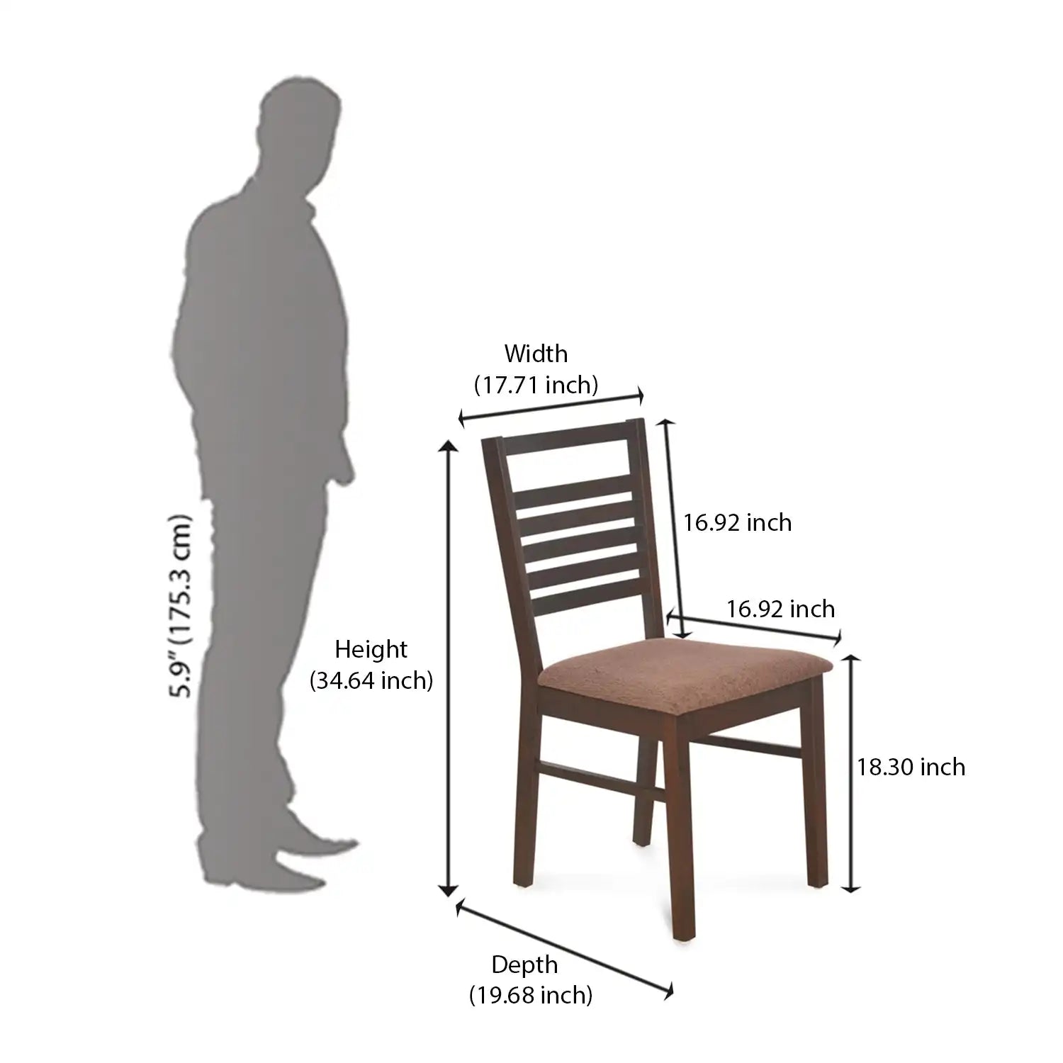 Nilkamal Gem 4 Seater Dining Set With Bench (Cappuccino)