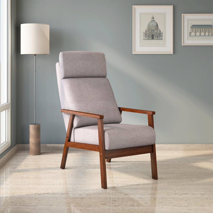 Nilkamal Genoa Solid Wood Arm Chair (Brown)