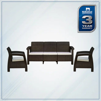 Nilkamal Goa Sofa Set with Cushion (3+1+1 Seater)