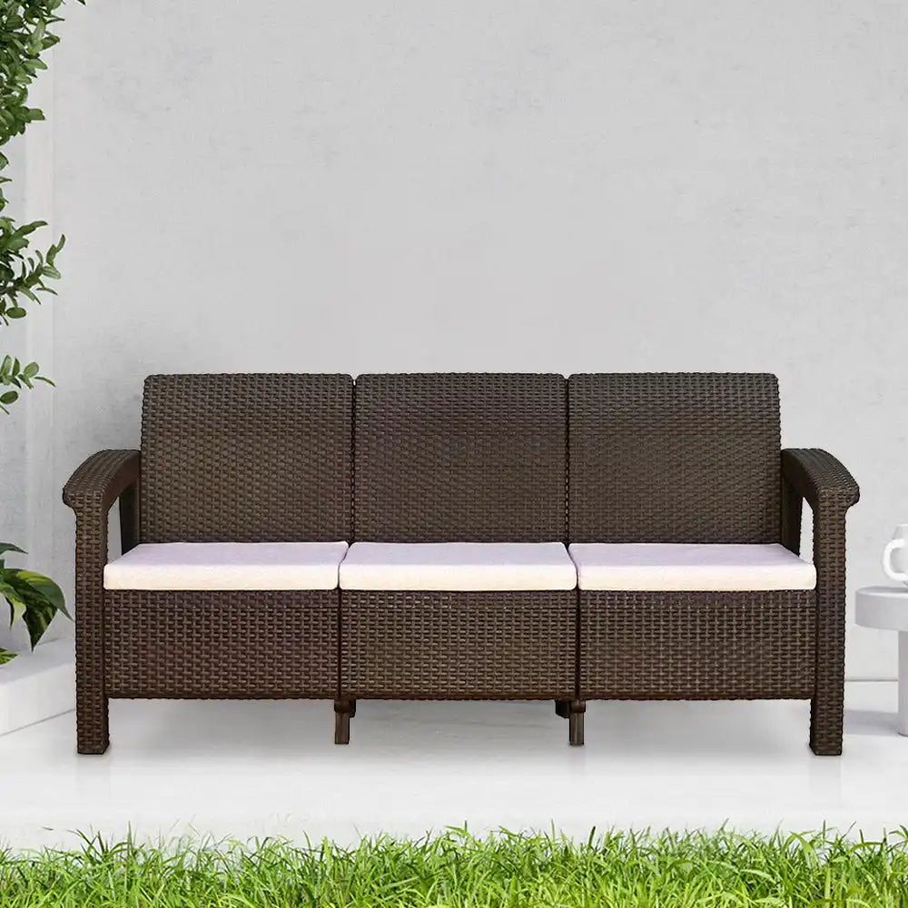 Nilkamal Goa Sofa Set with Cushion (3 Seater) - Front View