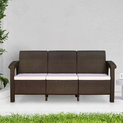 Nilkamal Goa Sofa Set with Cushion (3 Seater) - Front View