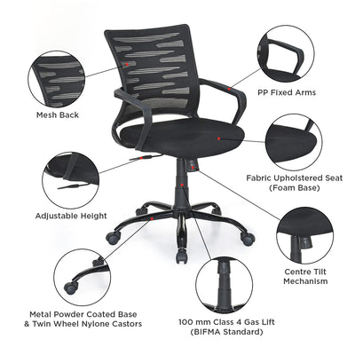 Nilkamal Giza Plus Mid Back Office Chair