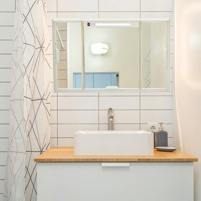 Nilkamal Glory Plastic Cabinet Set with Mirror and LED Diffused Light