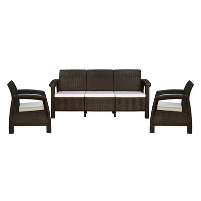 Nilkamal Goa Sofa Set with Cushion (3+1+1 Seater) - Full Setup Front View 2