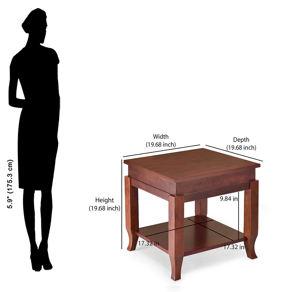 Nilkamal Alma End Table (Mahogany)