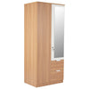 Nilkamal Indio 2 Door Wardrobe With Mirror (Teak & White)