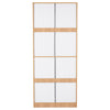 Nilkamal Indio 2 Door Wardrobe With Mirror (Teak & White)