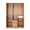 Nilkamal Indio 3 Door Wardrobe with Mirror (Teak & White)