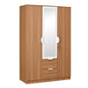 Nilkamal Indio 3 Door Wardrobe with Mirror (Teak & White)