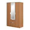 Nilkamal Indio 3 Door Wardrobe with Mirror (Teak & White)