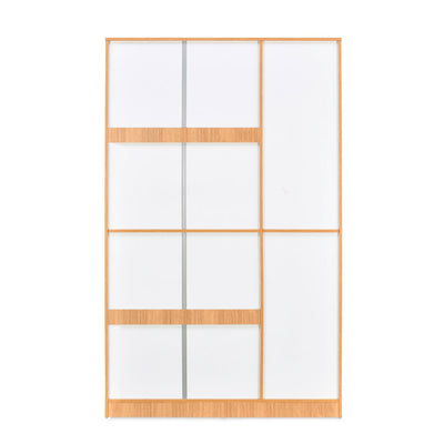 Nilkamal Indio 3 Door Wardrobe with Mirror (Teak & White)