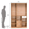 Nilkamal Indio 3 Door Wardrobe with Mirror (Teak & White)