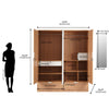 Nilkamal Indio 4 Door Wardrobe With Mirror (Teak & White)