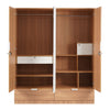 Nilkamal Indio 4 Door Wardrobe With Mirror (Teak & White)