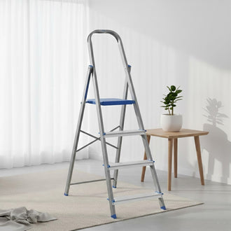 Nilkamal Rise 4 Step Steel Ladder (Grey)