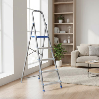 Nilkamal Rise 5 Step Steel Ladder (Grey)