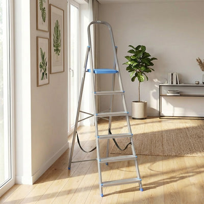Nilkamal Rise 6 Step Steel Ladder (Grey)